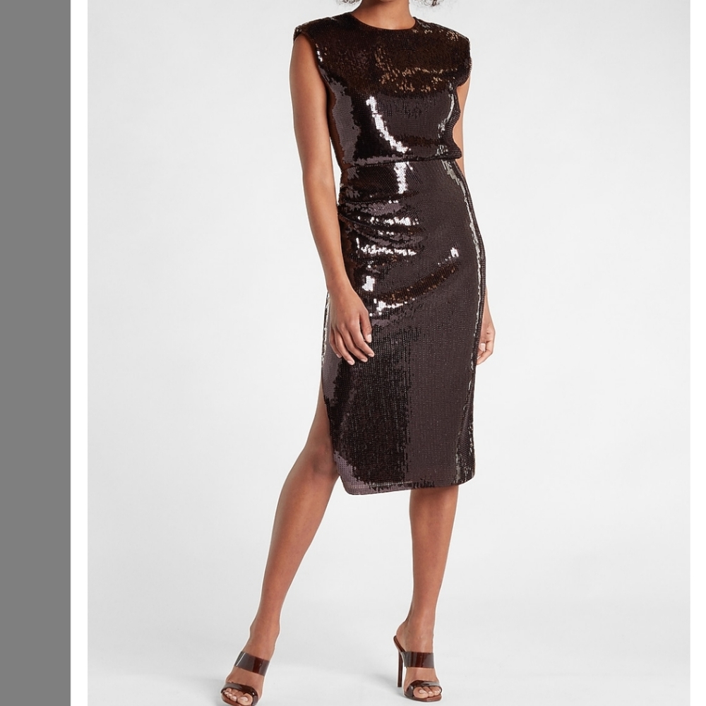NWT Express Sequin Midi Dress